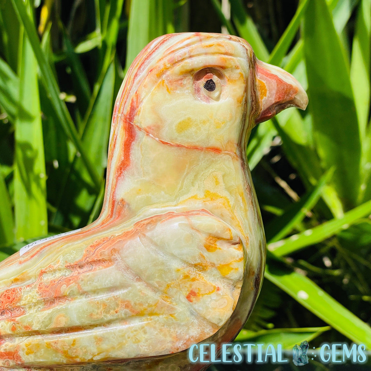 Banded Onyx Calcite Bird Large Carving
