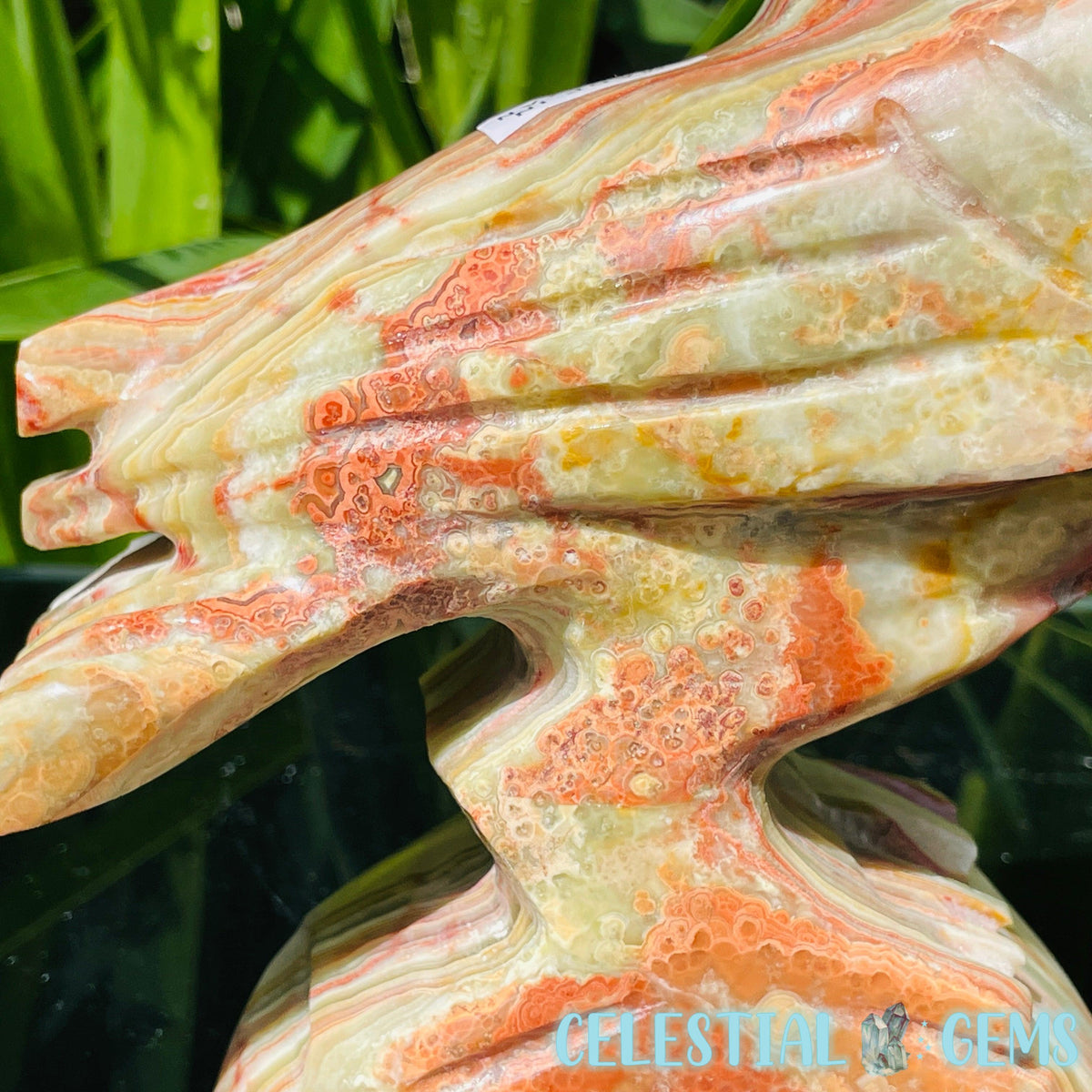 Banded Onyx Calcite Bird Large Carving