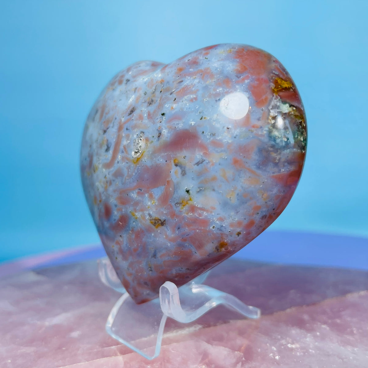 Ocean Jasper Heart Medium Carving