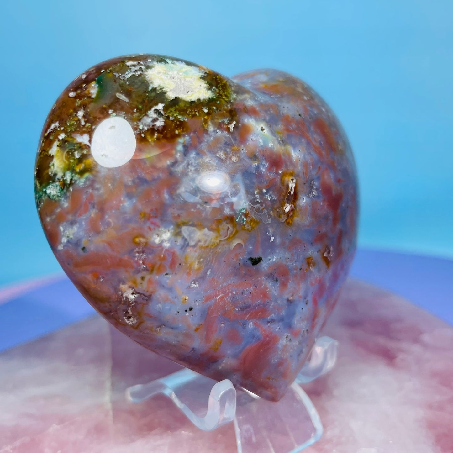 Ocean Jasper Heart Medium Carving