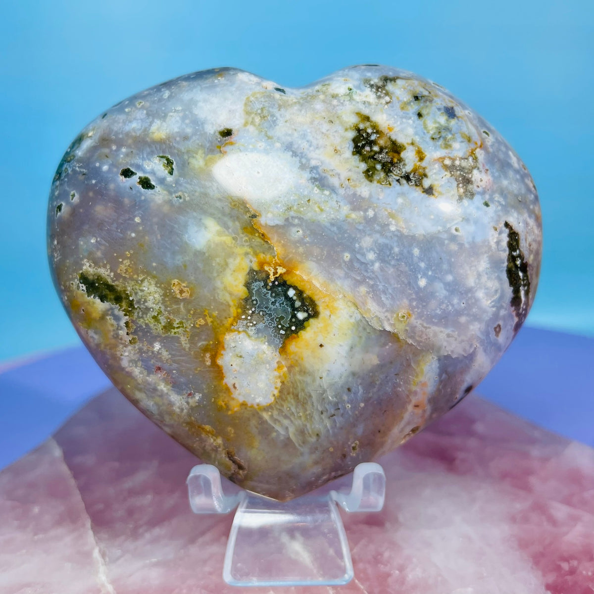 Ocean Jasper Heart Medium Carving