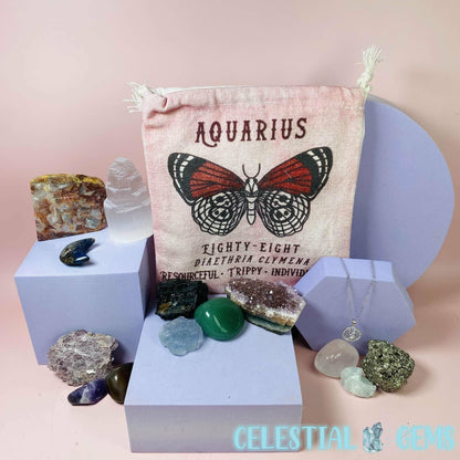 Aquarius Zodiac Deluxe Crystal Saver Set (Includes 925 Silver Necklace!)