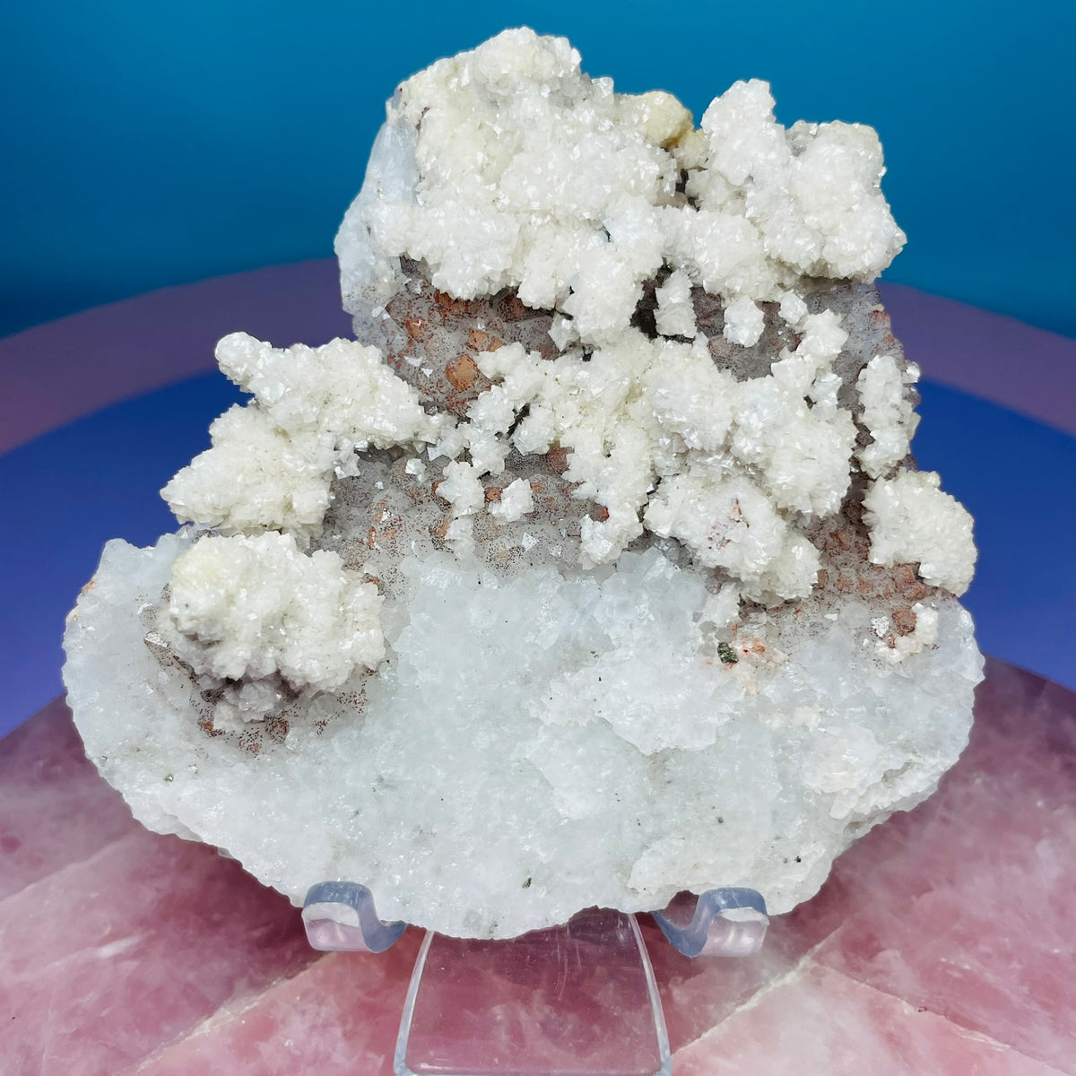 Red Quartz, Hematite + Dolomite Medium Cluster Specimen