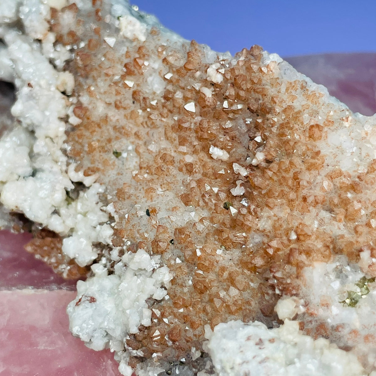 Red Quartz, Hematite, Pyrite + Dolomite Medium Cluster Specimen