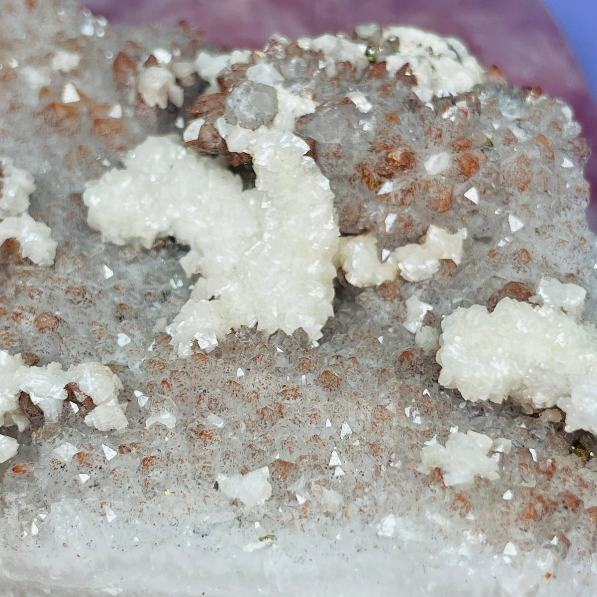 Red Quartz, Hematite, Pyrite + Dolomite Medium Cluster Specimen