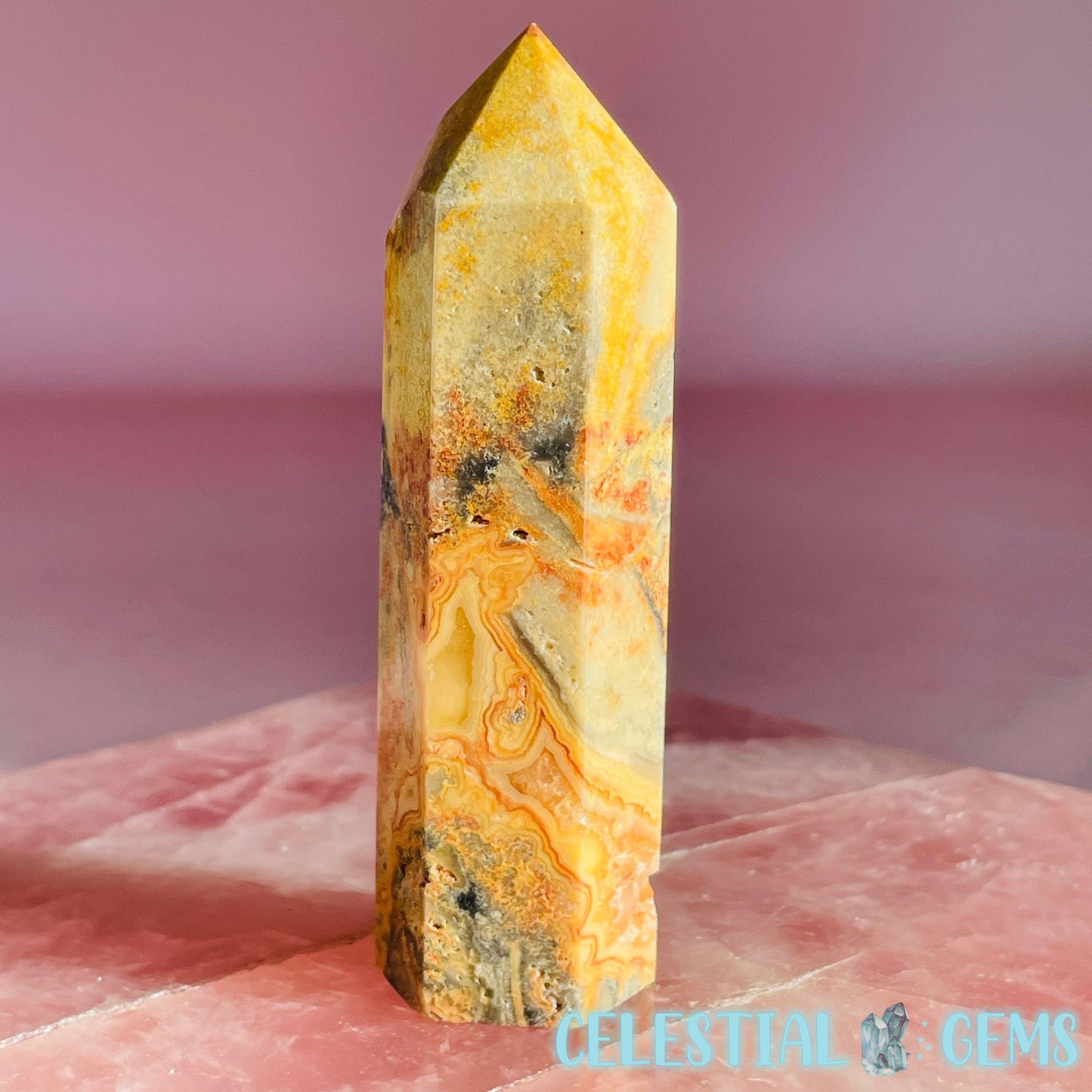 Crazy Lace Agate Small Tower