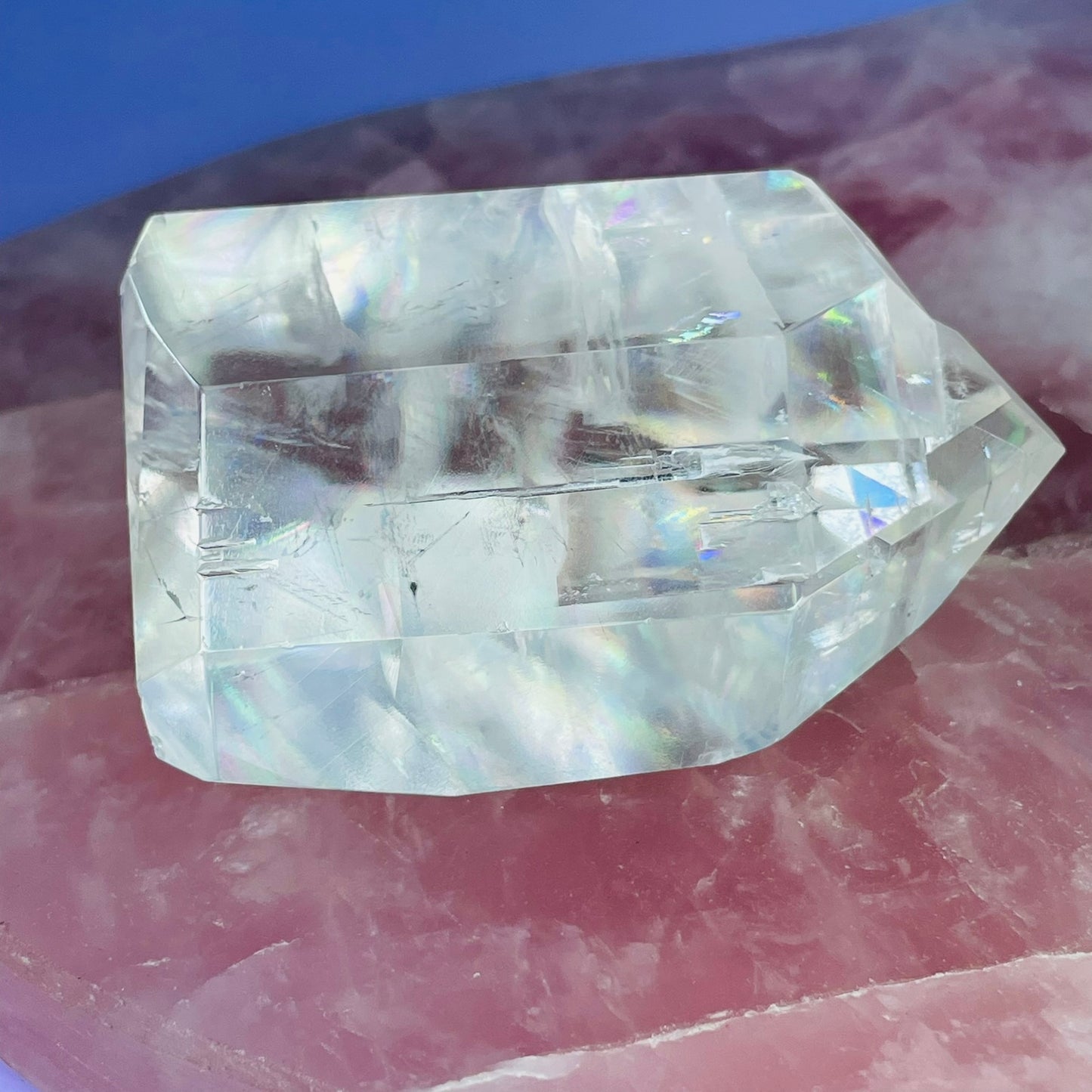 High Grade Optical White Calcite Small Freeform (Video)