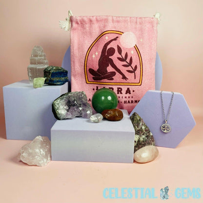 Libra Zodiac Deluxe Crystal Saver Set (Includes 925 Silver Necklace!)