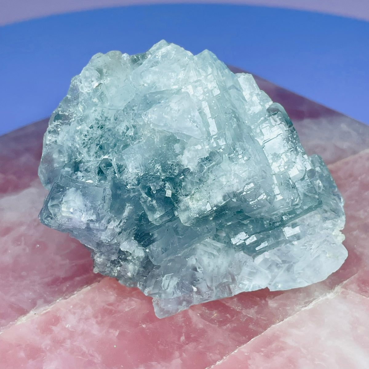 Blue/Green Cubic Fluorite Medium Cluster Specimen