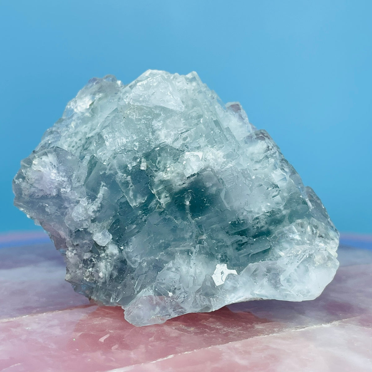 Blue/Green Cubic Fluorite Medium Cluster Specimen