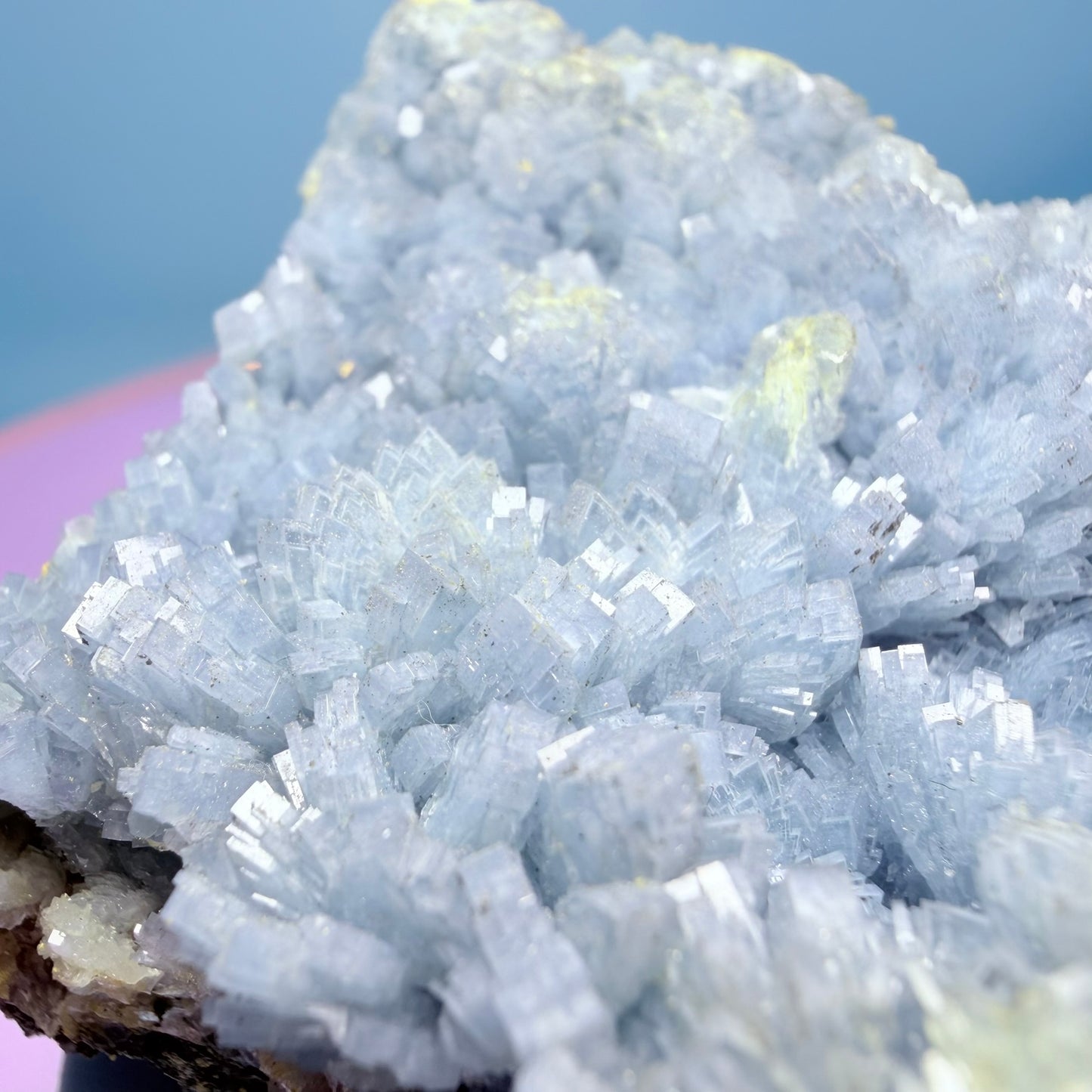 Rare Blue Barite Large Cluster Specimen, Romania