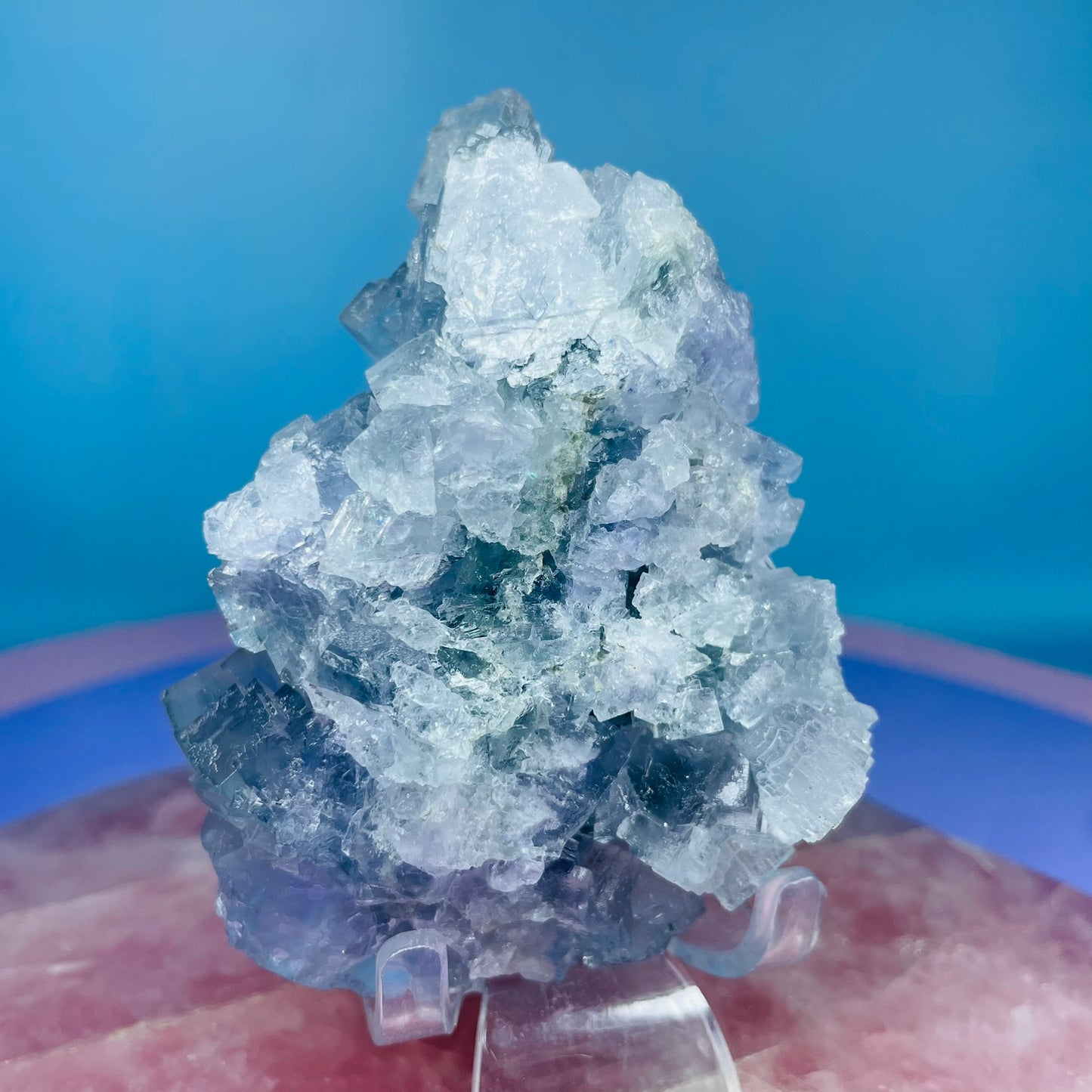 Blue Cubic Fluorite Medium Cluster Specimen