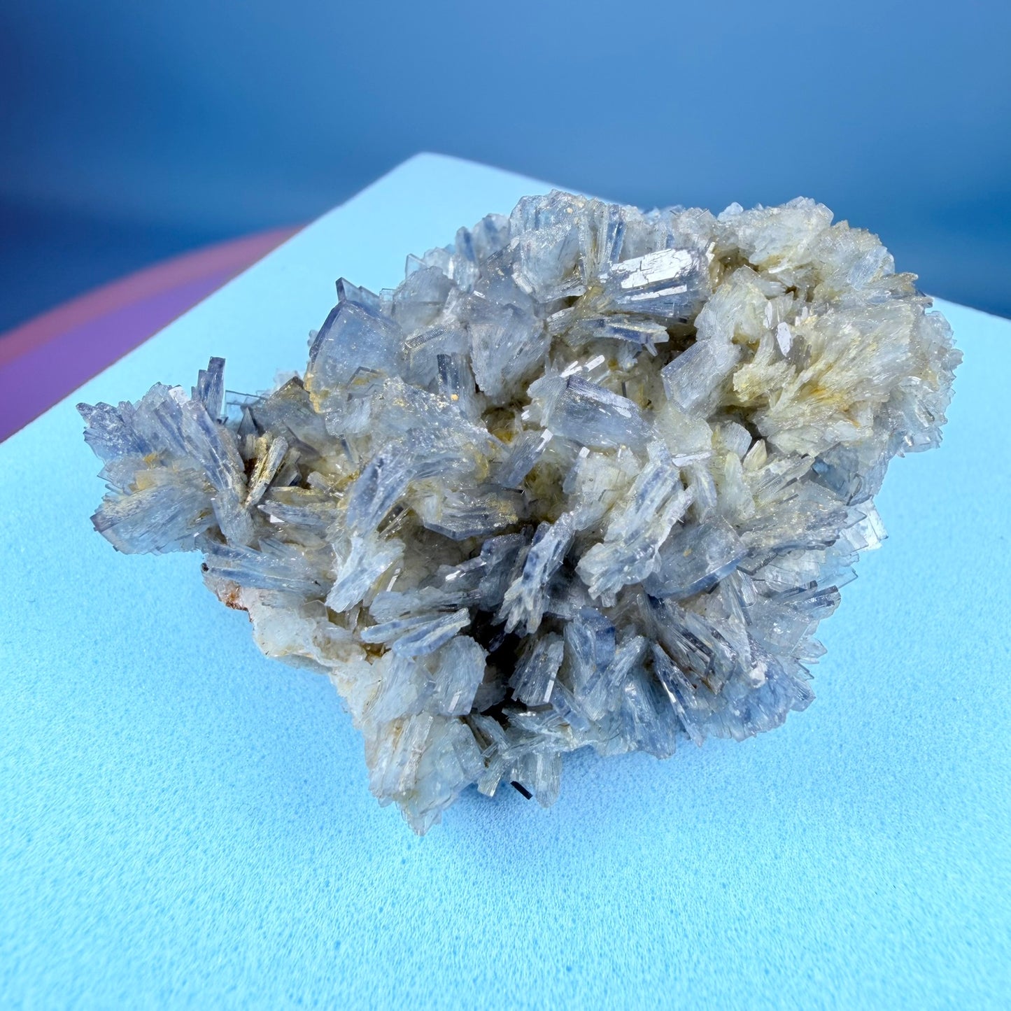 Rare Blue Barite Small Cluster Specimen, Romania
