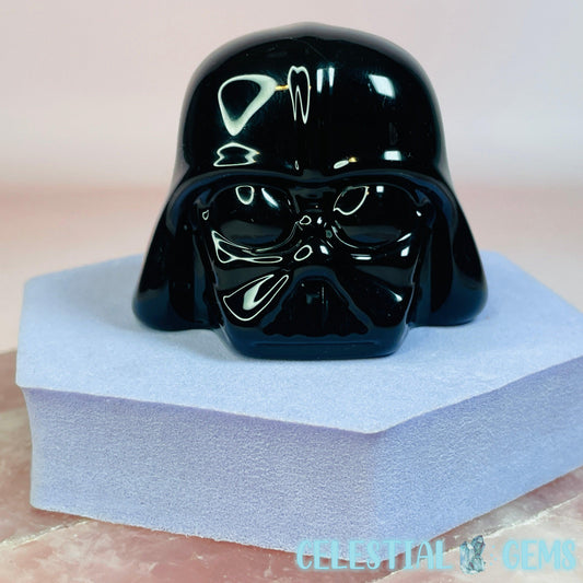 Obsidian Darth Vader Head Small Carving