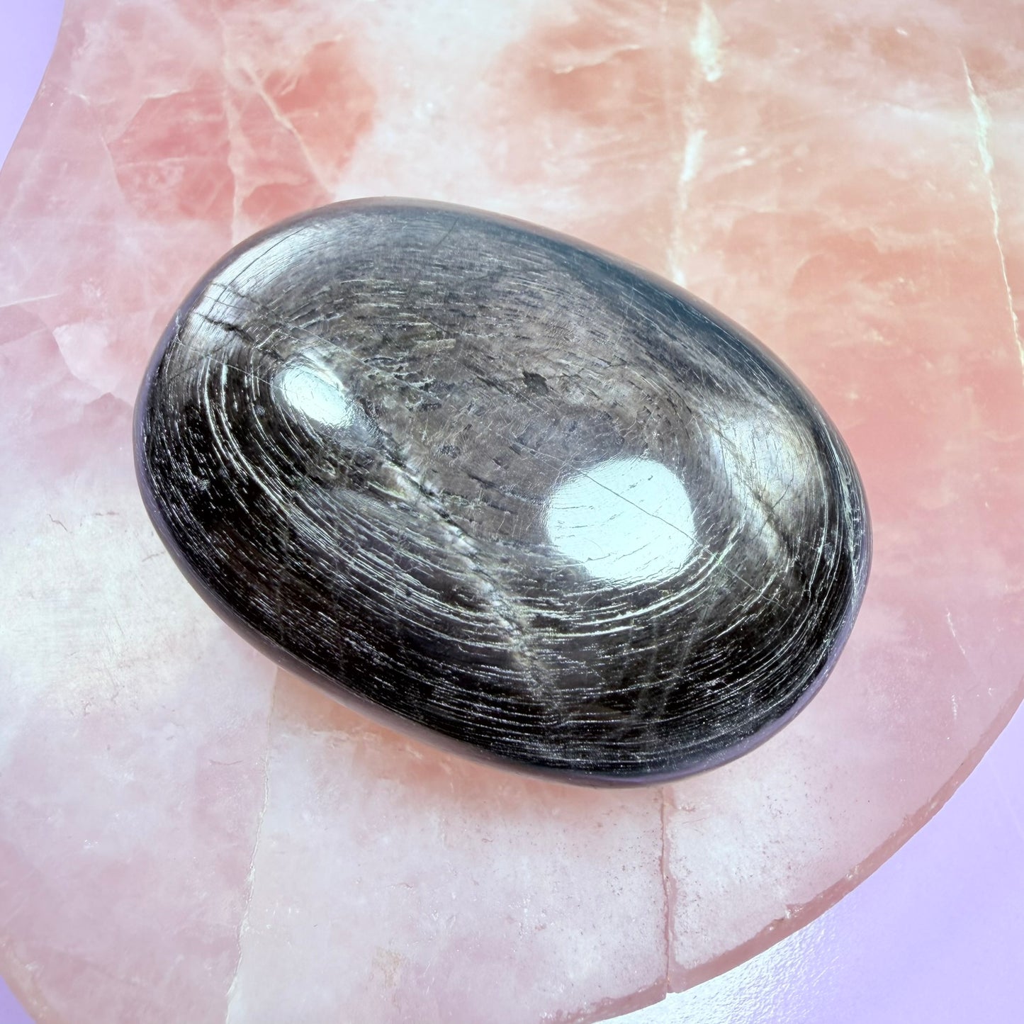 Rare Hypersthene Flashy Palmstone
