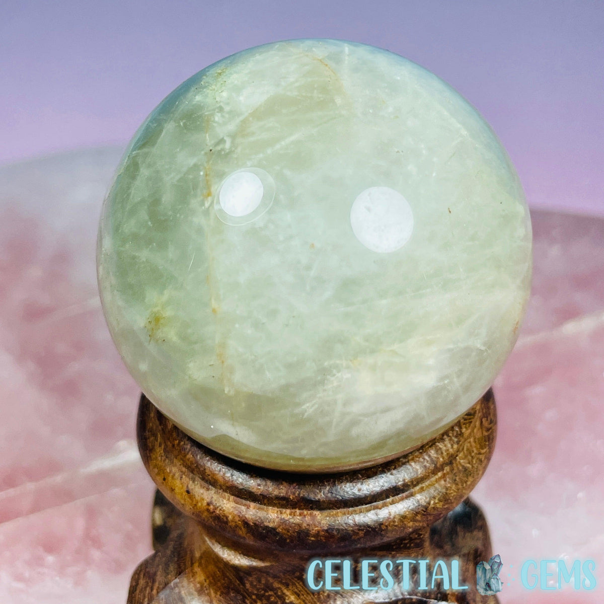 Actinolite (Green Rutile) Quartz Small Sphere