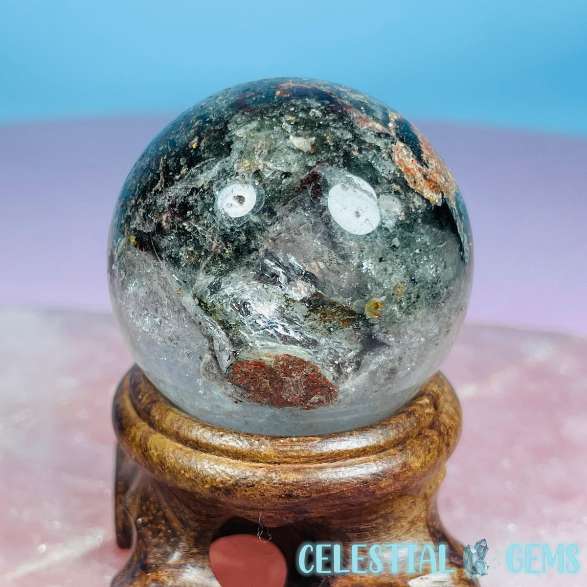 Lodolite Garden Quartz Small Sphere