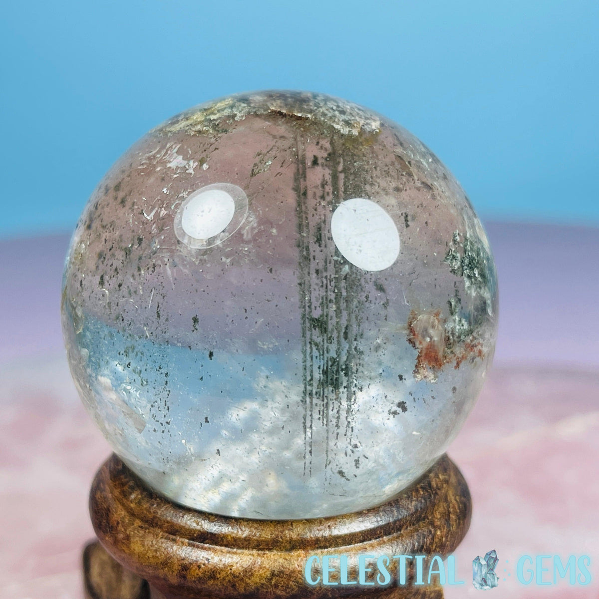 Lodolite Chlorine Garden Quartz Small Sphere