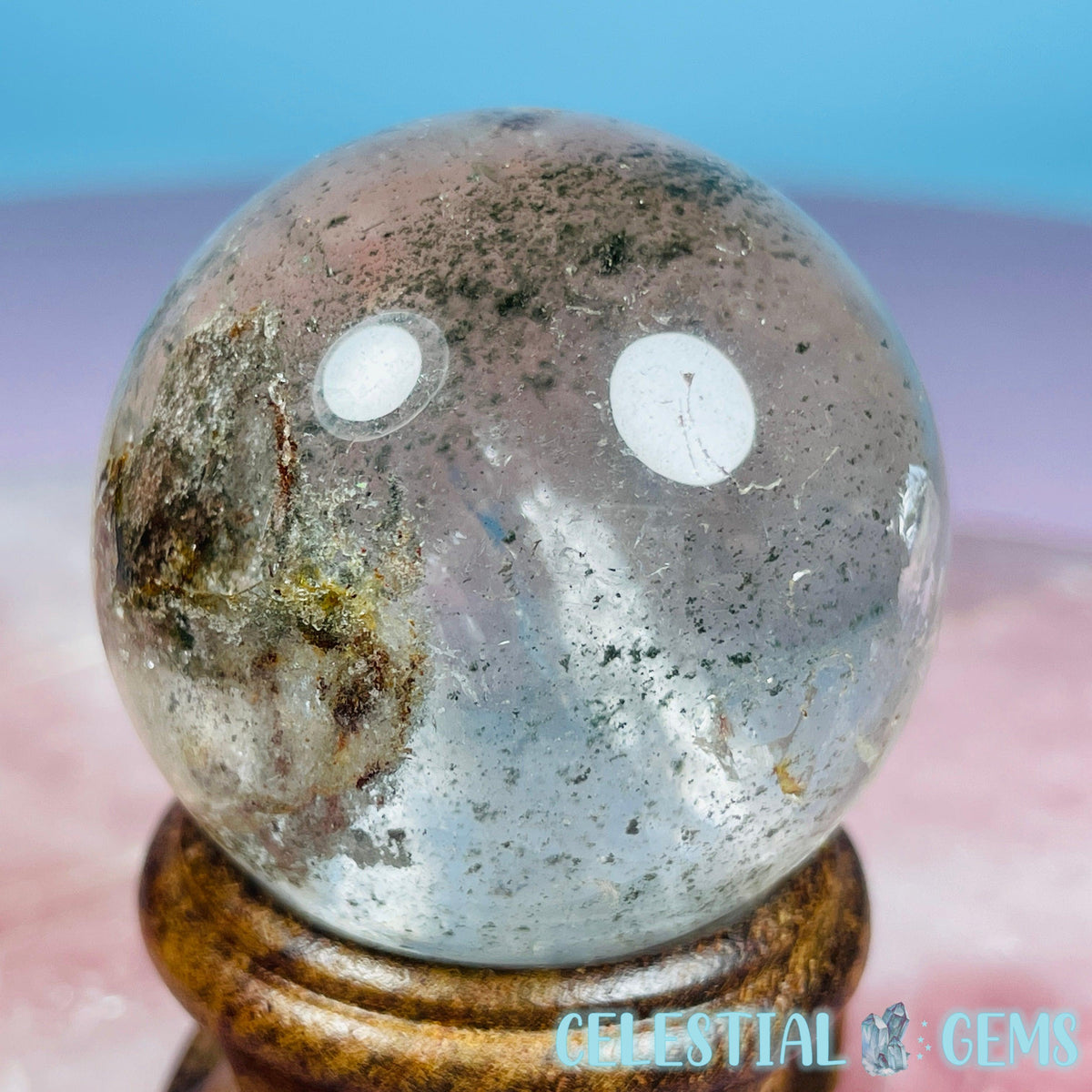 Lodolite Chlorine Garden Quartz Small Sphere