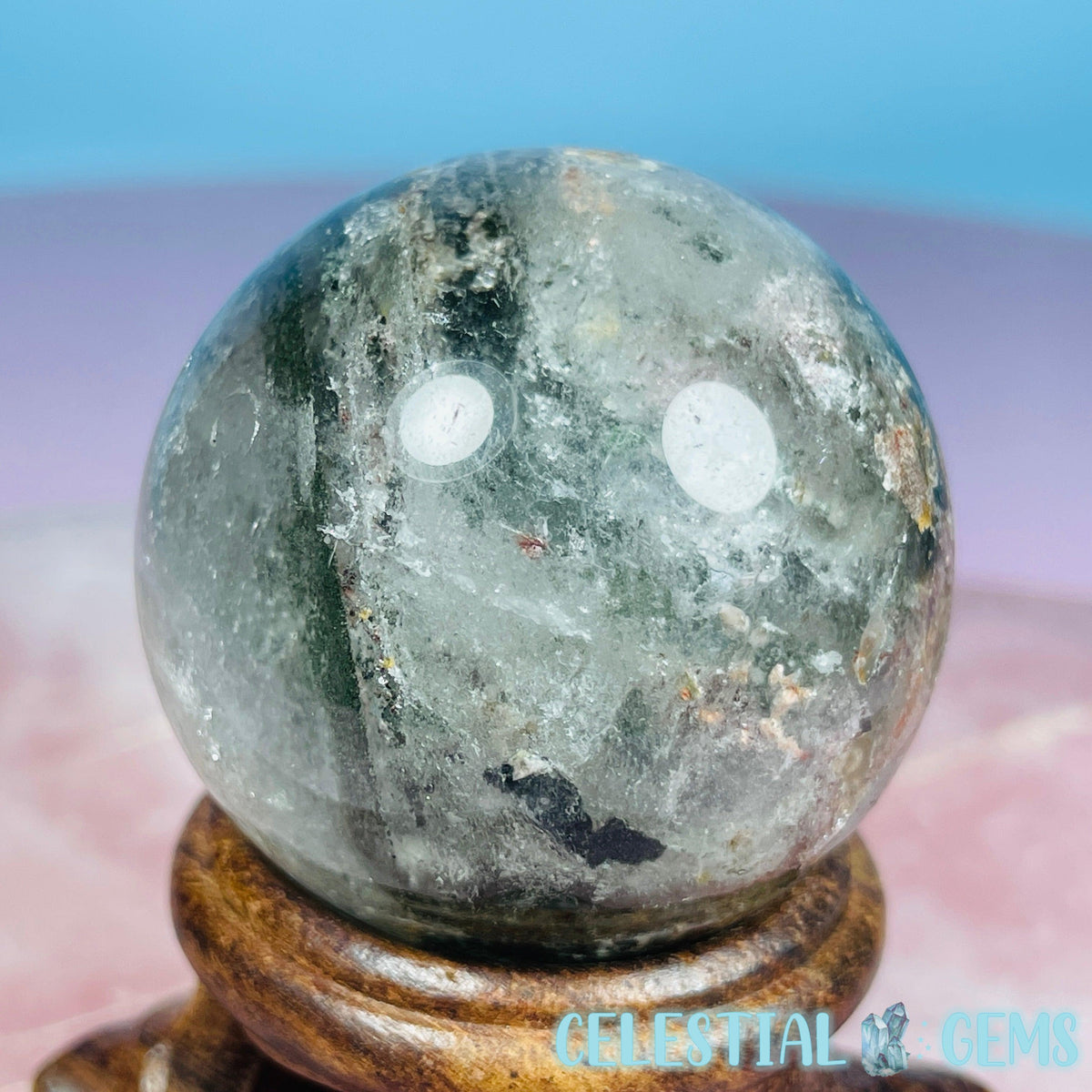 Lodolite Garden Quartz Small Sphere