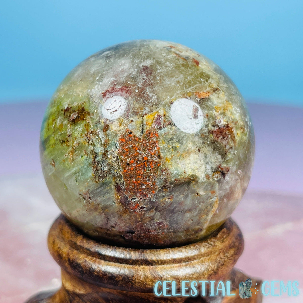 Thousand Layer Lodolite Garden Quartz Small Sphere