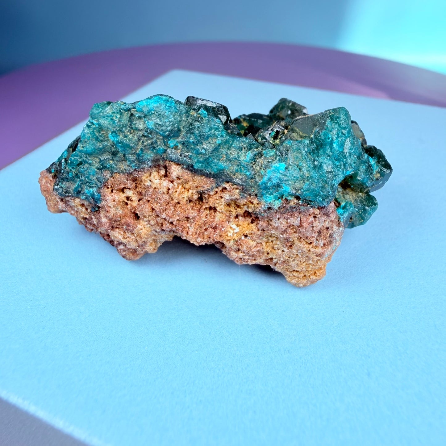 Rare Dioptase Cluster Specimen (Video)