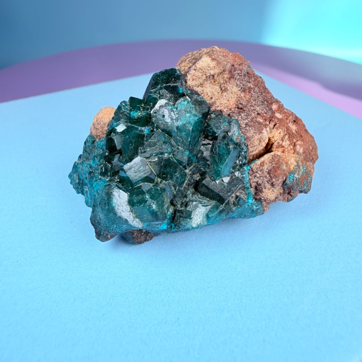 Rare Dioptase Cluster Specimen (Video)