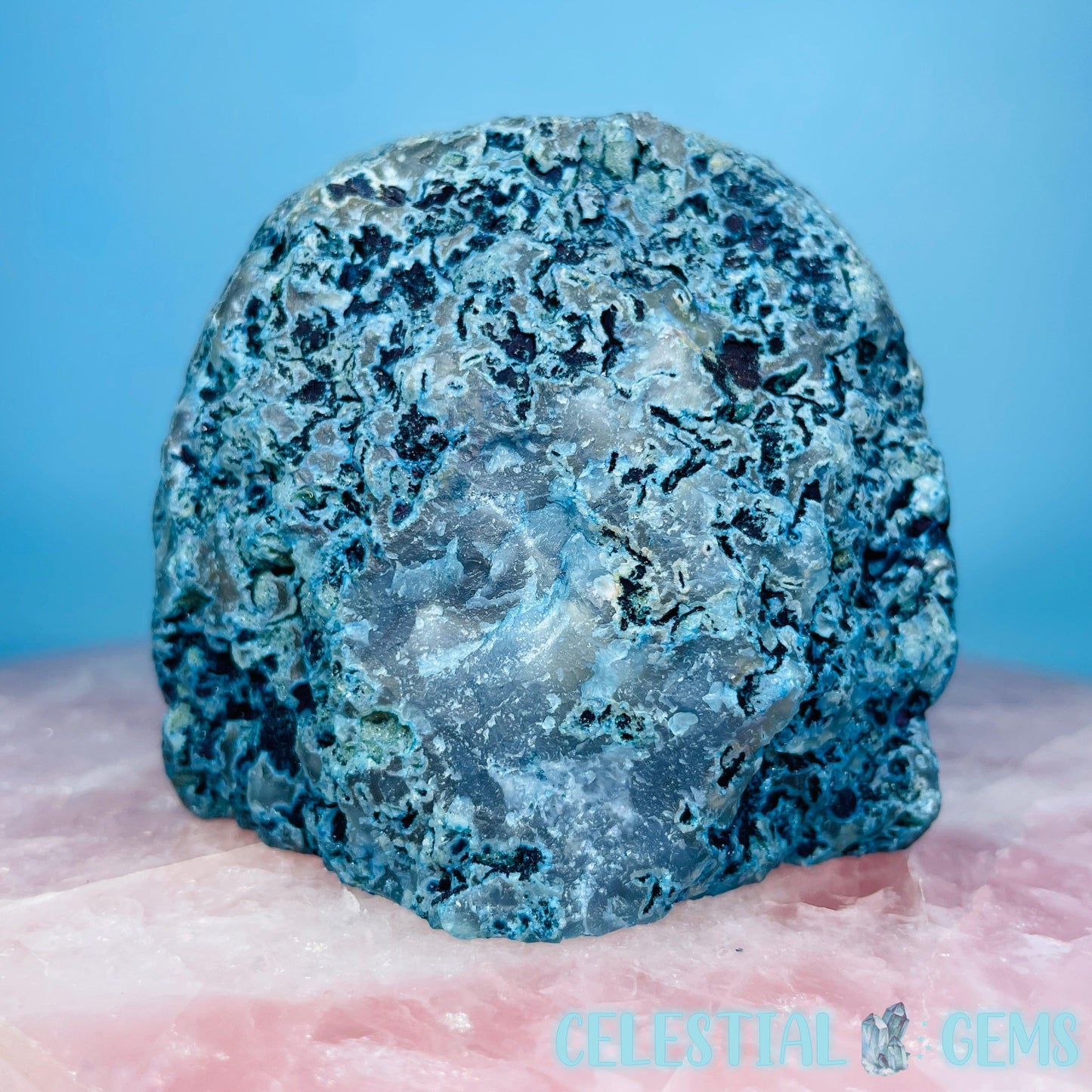 Teal Agate Semi-Polished Small Freeform