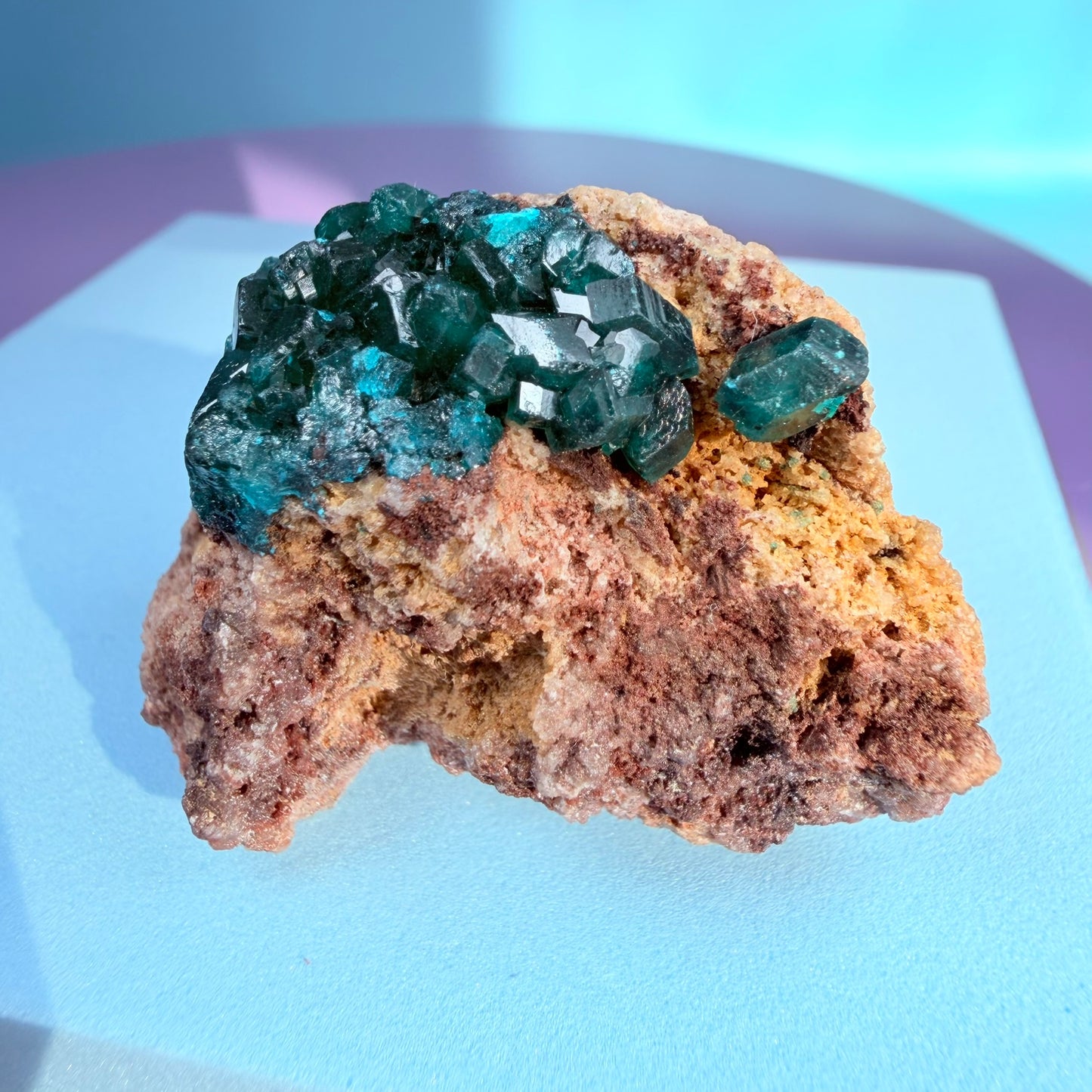 Rare Dioptase Cluster Specimen (Video)
