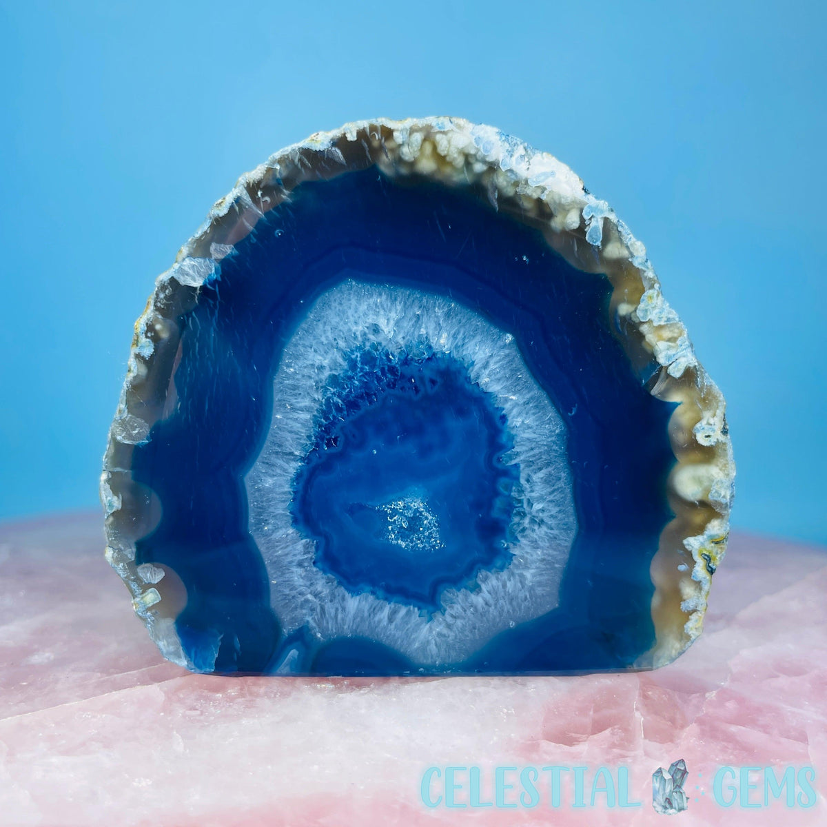 Blue Agate Semi-Polished Small Freeform