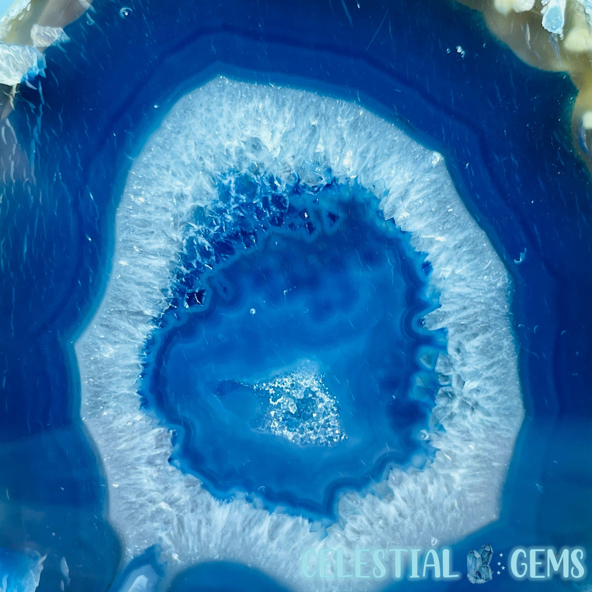 Blue Agate Semi-Polished Small Freeform