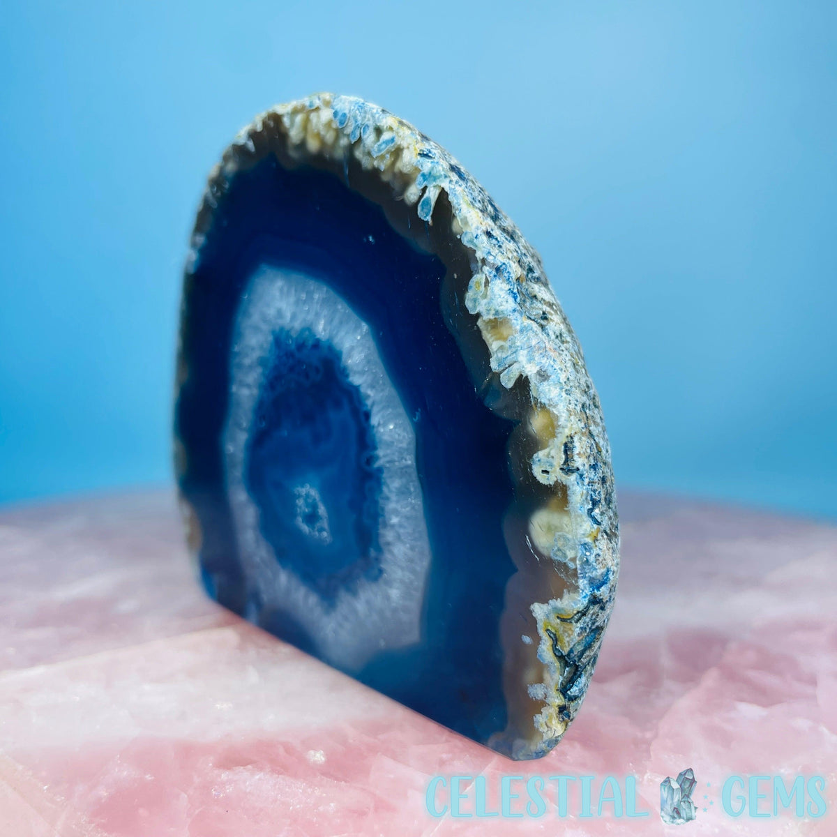 Blue Agate Semi-Polished Small Freeform