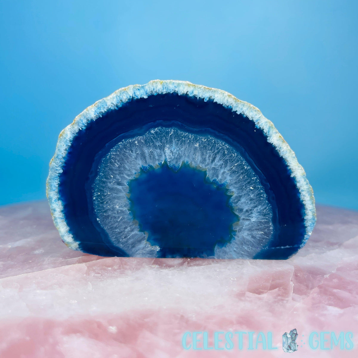 Blue Agate Semi-Polished Small Freeform