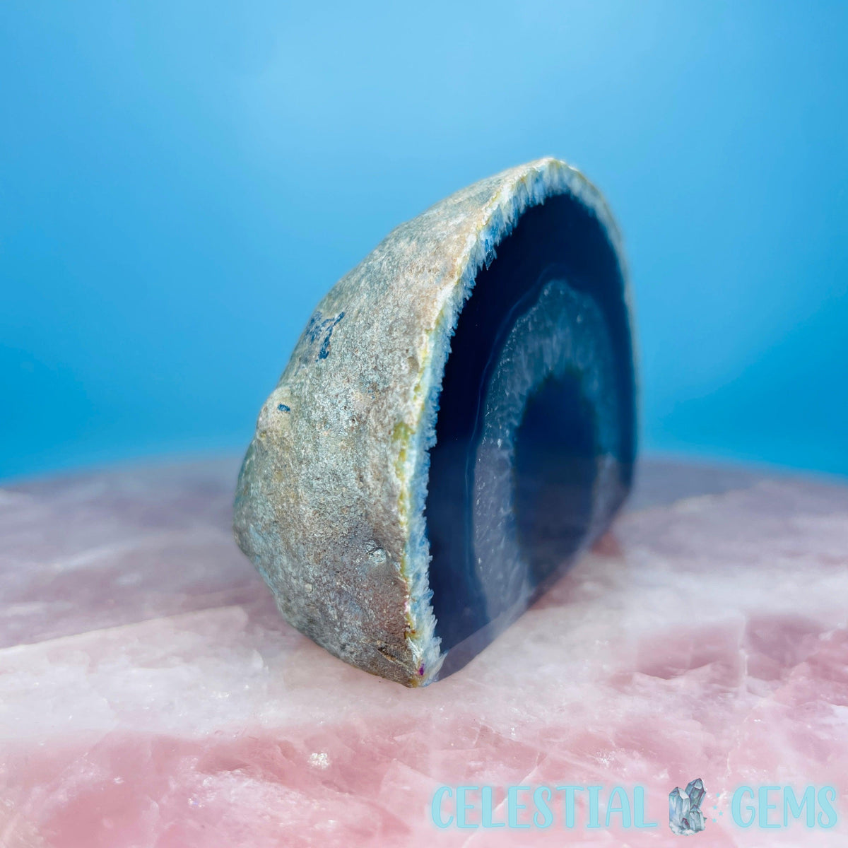 Blue Agate Semi-Polished Small Freeform