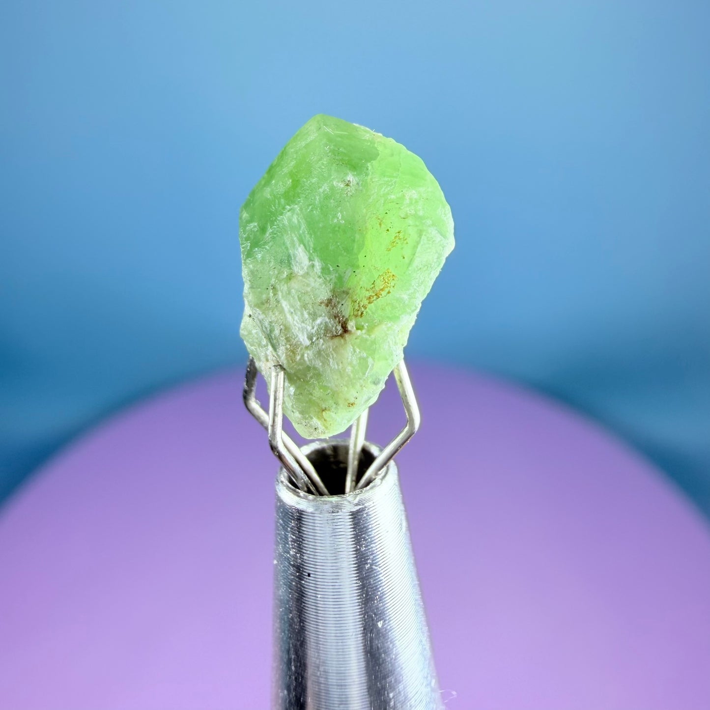 Tsavorite Garnet Crystal Specimen in Pottle