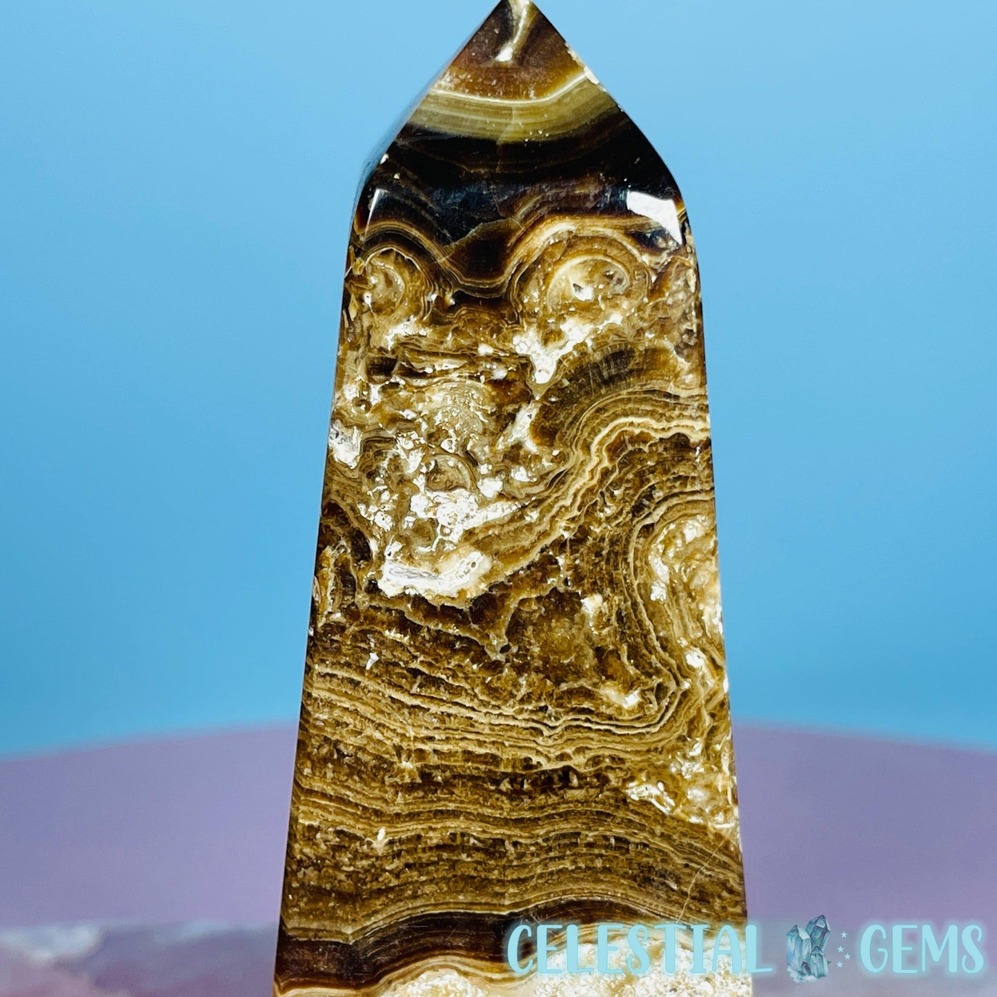 Chocolate Calcite Obelisk Medium Tower