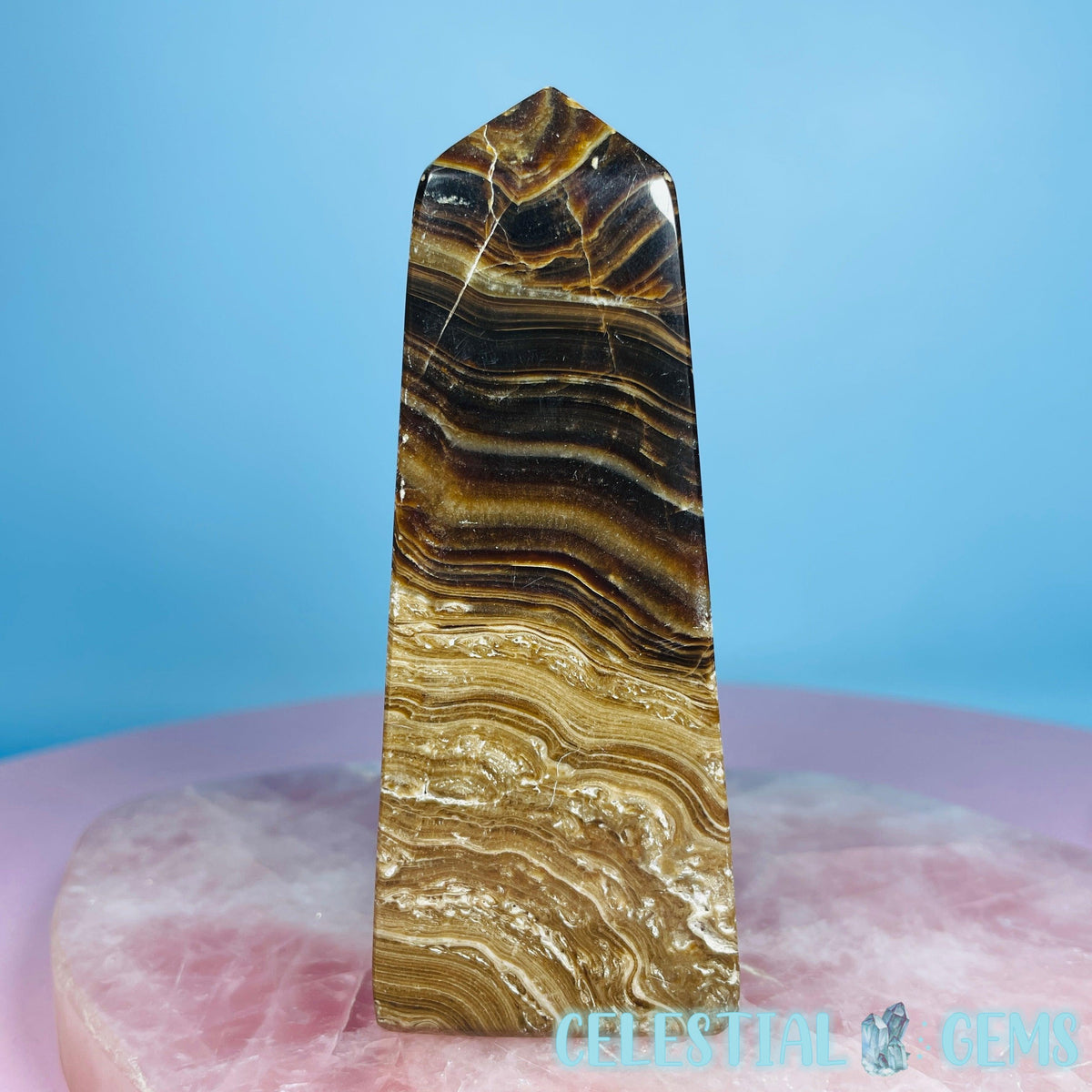 Chocolate Calcite Obelisk Medium Tower