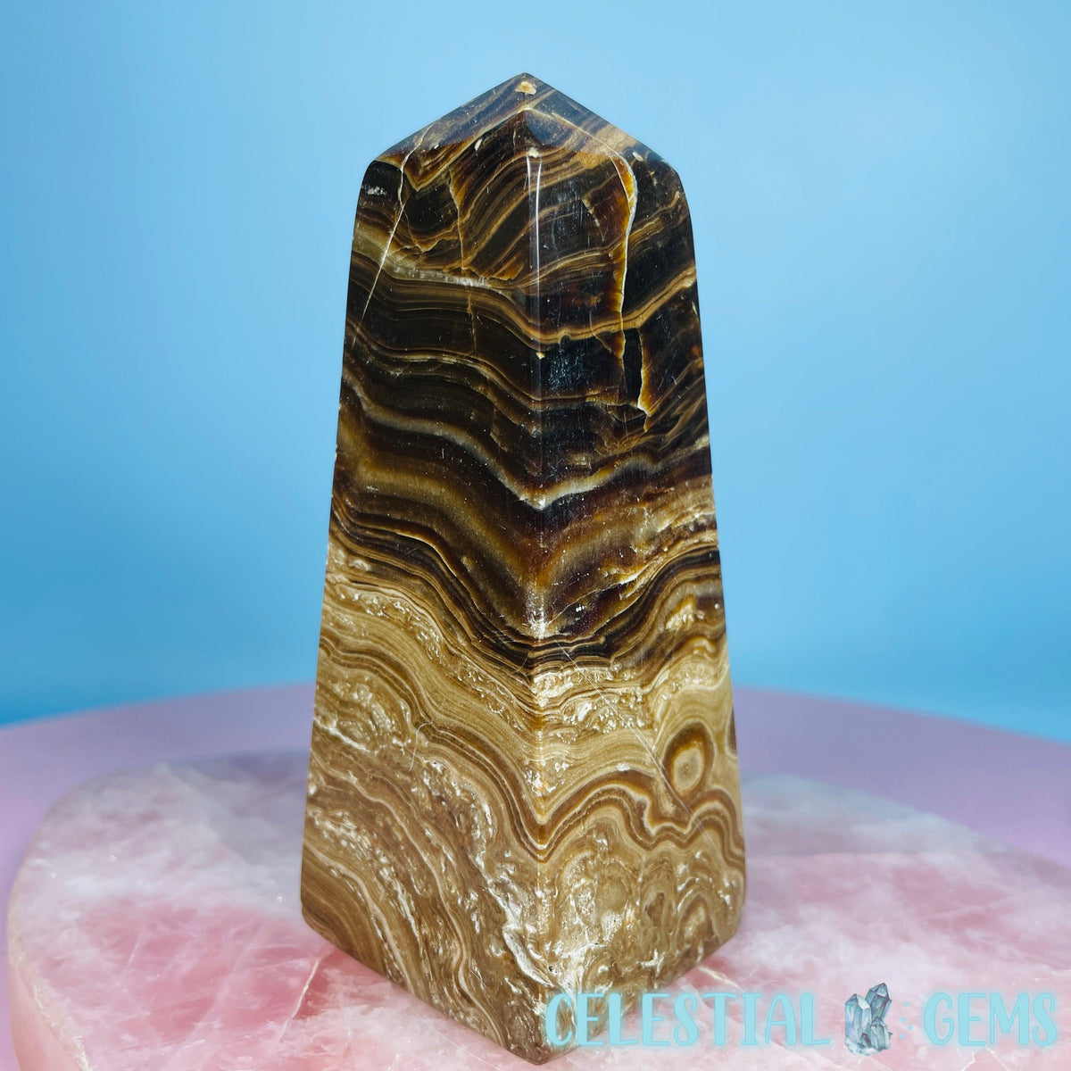 Chocolate Calcite Obelisk Medium Tower