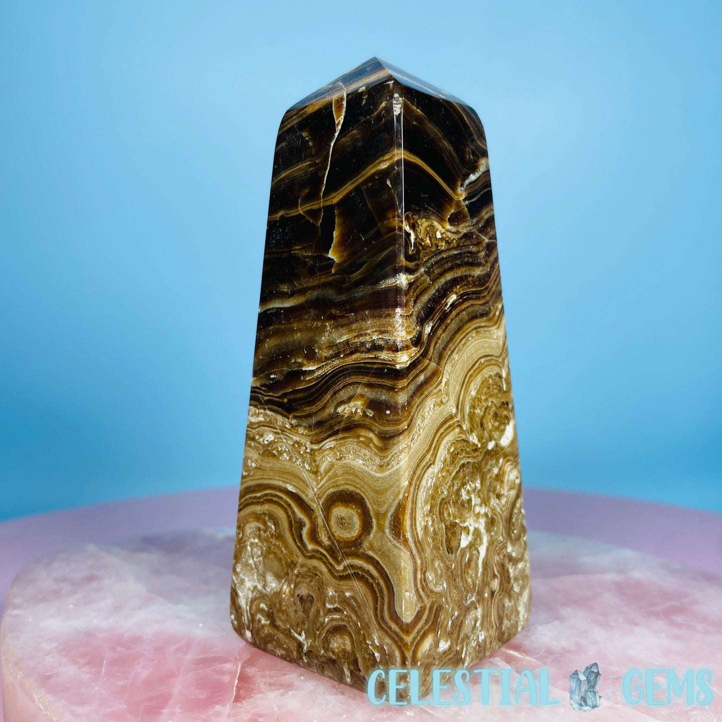 Chocolate Calcite Obelisk Medium Tower