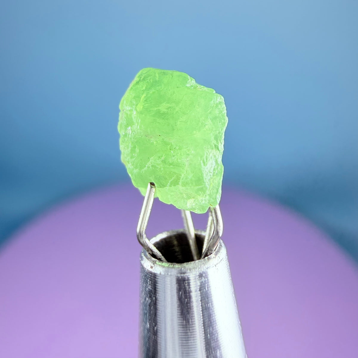 Tsavorite Garnet Crystal Specimen in Pottle