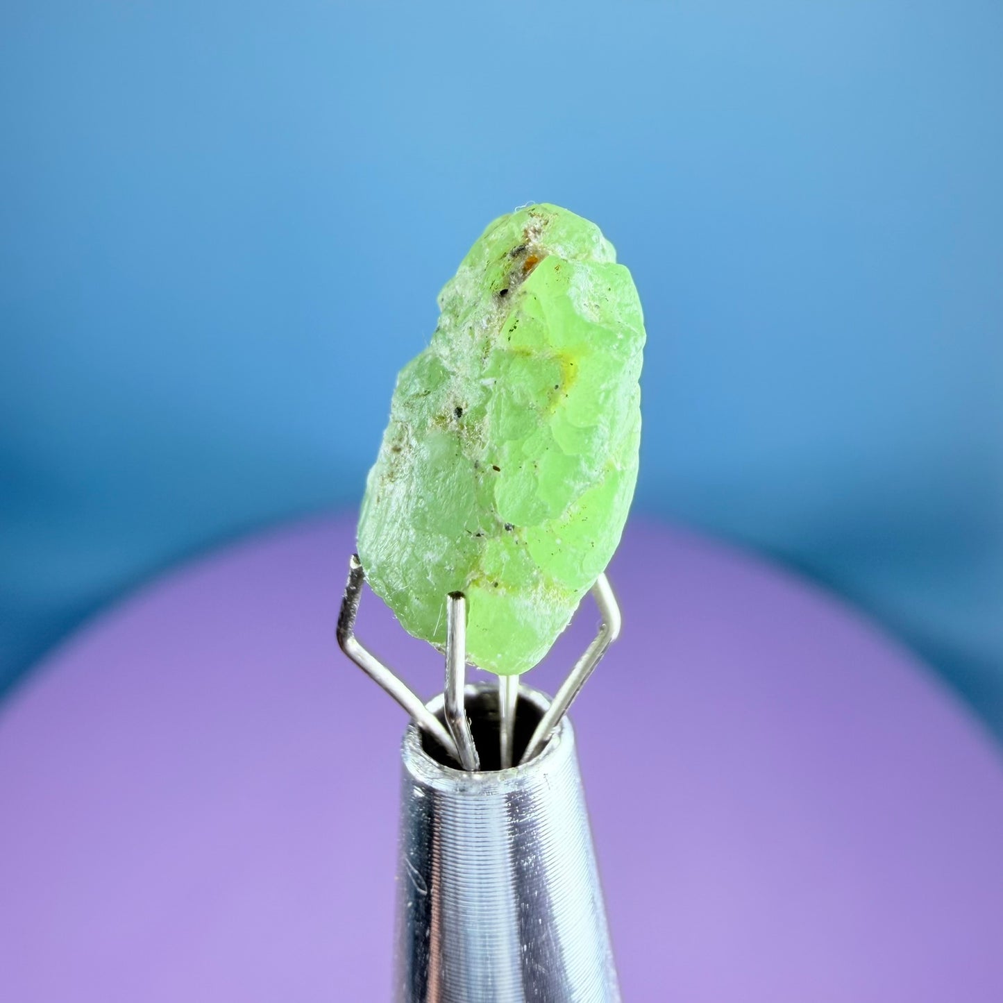 Tsavorite Garnet Crystal Specimen in Pottle
