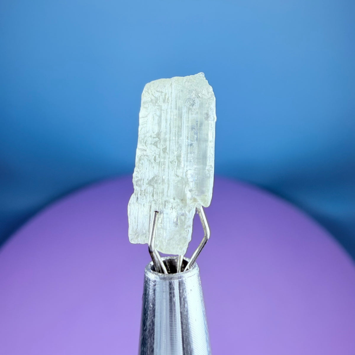 Grey Zoisite Crystal Specimen in Pottle