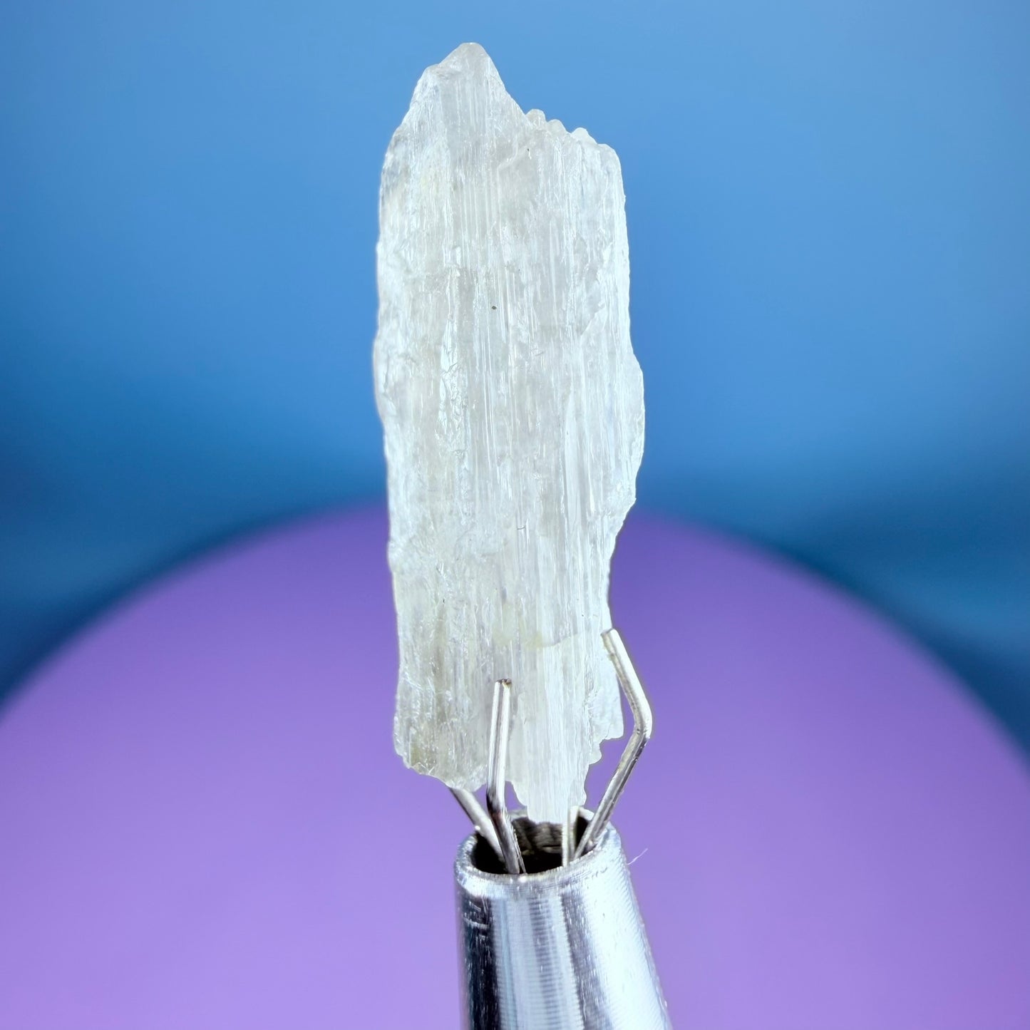 Grey Zoisite Crystal Specimen in Pottle