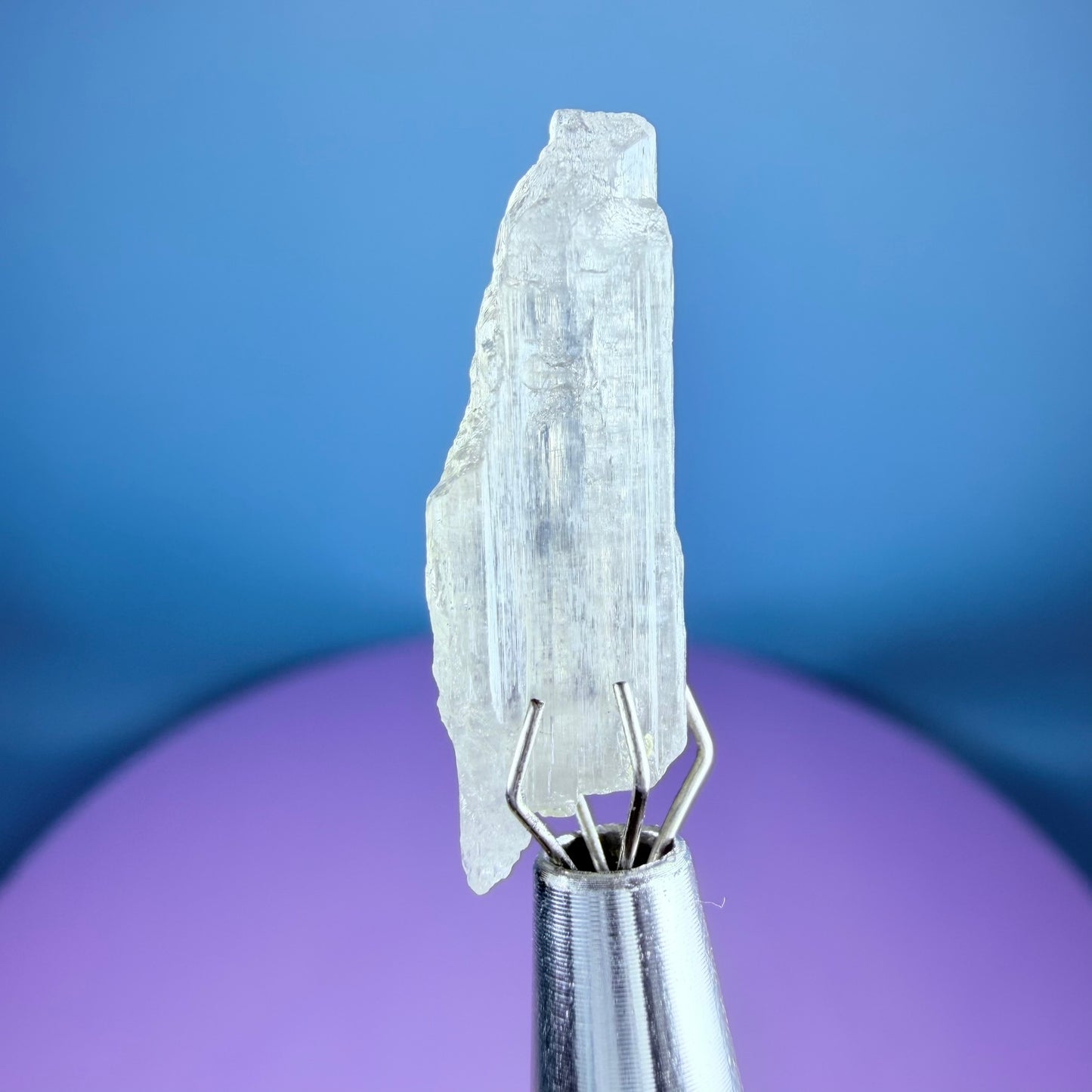 Grey Zoisite Crystal Specimen in Pottle