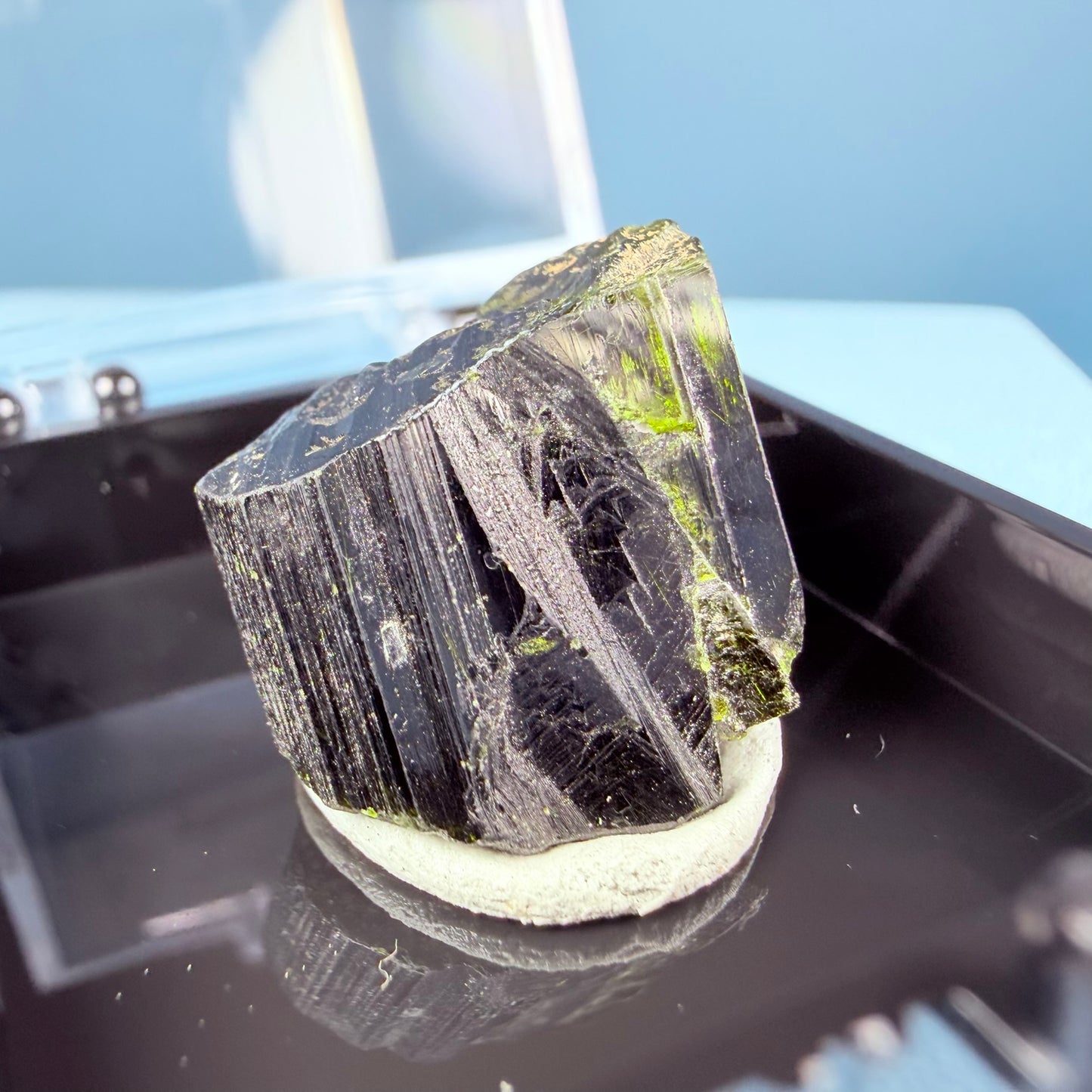 Gem Epidote Crystal Specimen in Box