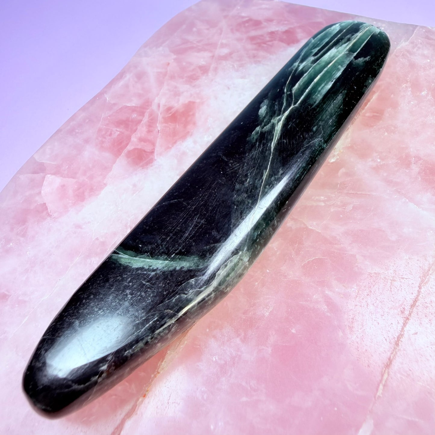 Green Kyanite Large Polished Wand