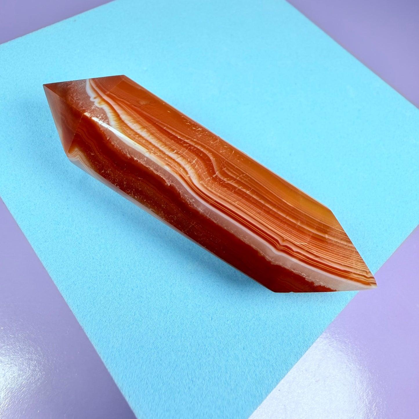 Carnelian Agate Double Terminated Point