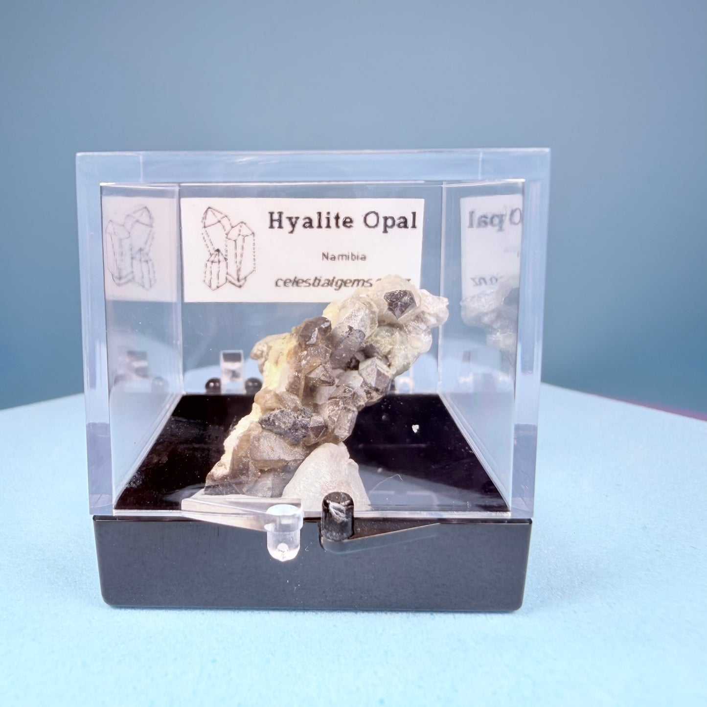 Hyalite Opal Crystal Specimen in Box