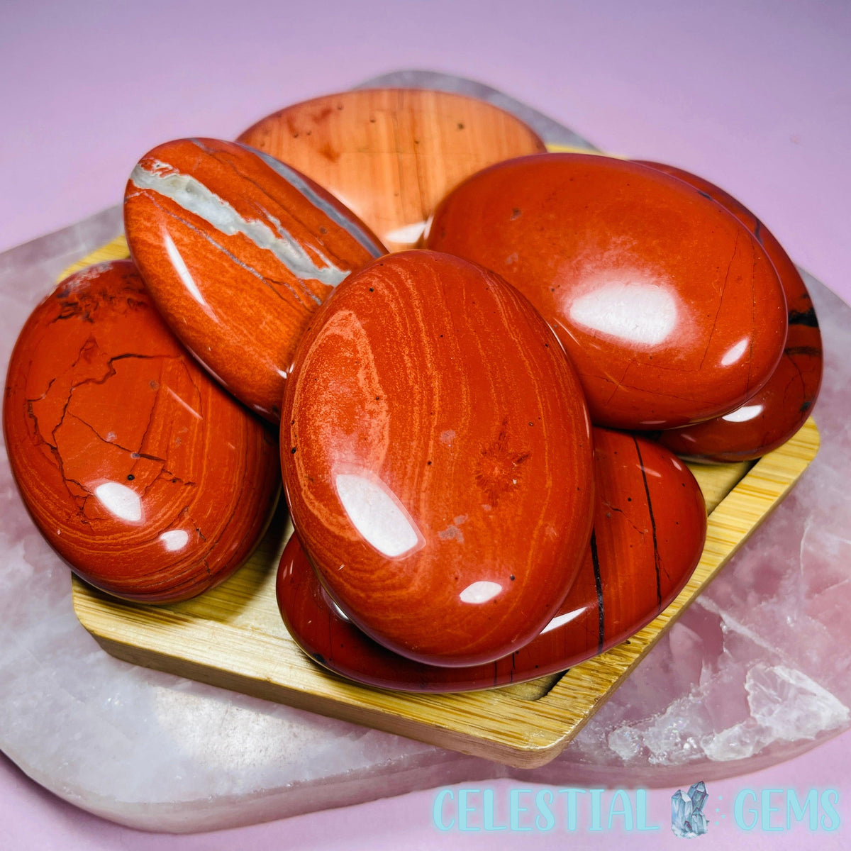 Red Jasper Palmstone