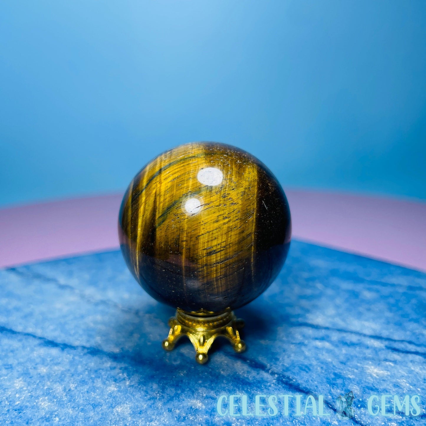 Yellow Tigers Eye Small Sphere